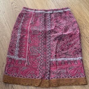 Etro- Paisley Pink and Brown Women's Skirt- mid length